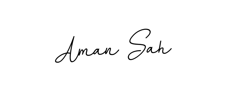 Use a signature maker to create a handwritten signature online. With this signature software, you can design (BallpointsItalic-DORy9) your own signature for name Aman Sah. Aman Sah signature style 11 images and pictures png