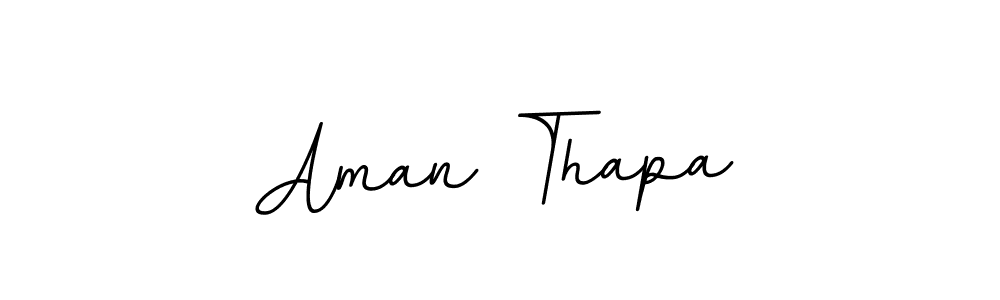 Use a signature maker to create a handwritten signature online. With this signature software, you can design (BallpointsItalic-DORy9) your own signature for name Aman Thapa. Aman Thapa signature style 11 images and pictures png