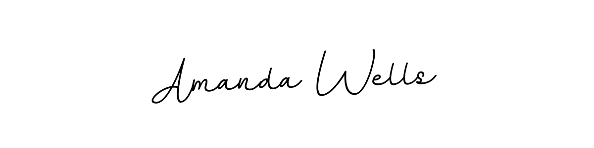 How to make Amanda Wells name signature. Use BallpointsItalic-DORy9 style for creating short signs online. This is the latest handwritten sign. Amanda Wells signature style 11 images and pictures png