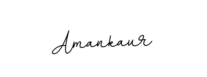 How to make Amankaur name signature. Use BallpointsItalic-DORy9 style for creating short signs online. This is the latest handwritten sign. Amankaur signature style 11 images and pictures png