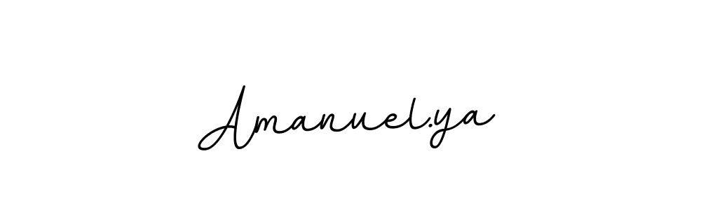 Make a beautiful signature design for name Amanuel.ya. With this signature (BallpointsItalic-DORy9) style, you can create a handwritten signature for free. Amanuel.ya signature style 11 images and pictures png