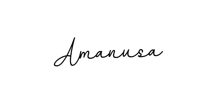 How to make Amanusa name signature. Use BallpointsItalic-DORy9 style for creating short signs online. This is the latest handwritten sign. Amanusa signature style 11 images and pictures png
