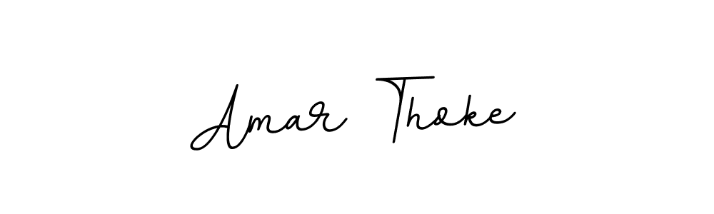 How to make Amar Thoke name signature. Use BallpointsItalic-DORy9 style for creating short signs online. This is the latest handwritten sign. Amar Thoke signature style 11 images and pictures png