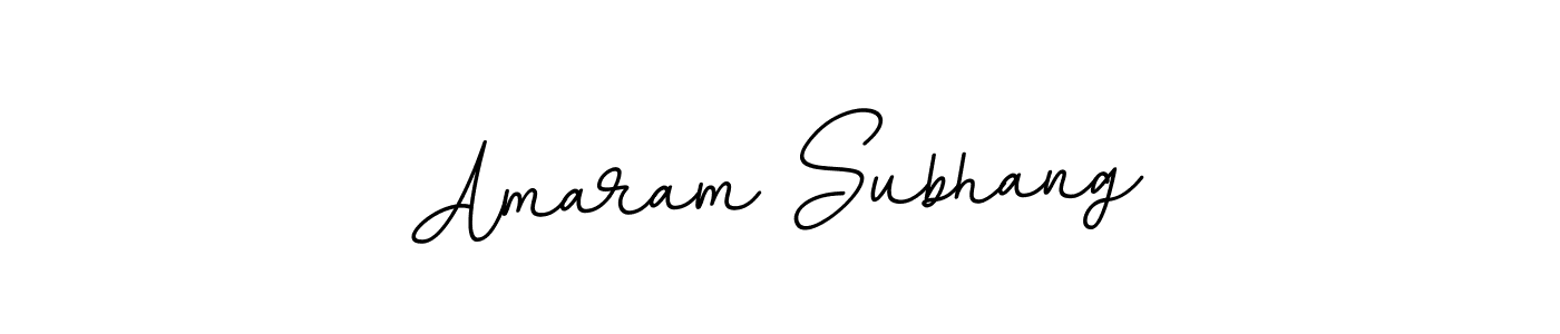 Use a signature maker to create a handwritten signature online. With this signature software, you can design (BallpointsItalic-DORy9) your own signature for name Amaram Subhang. Amaram Subhang signature style 11 images and pictures png