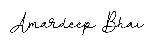 A sleek calligraphic signature for name Amardeep Bhai utilizing BallpointsItalic-DORy9 styling. Great for adding personal signatures to photos and art. Amardeep Bhai signature style 11 images and pictures png