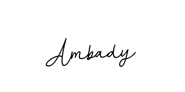 How to make Ambady name signature. Use BallpointsItalic-DORy9 style for creating short signs online. This is the latest handwritten sign. Ambady signature style 11 images and pictures png