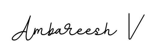 Get an exclusive digital autograph for Ambareesh V. The BallpointsItalic-DORy9 typeface captures the charm of real penmanship on paper. Ambareesh V signature style 11 images and pictures png