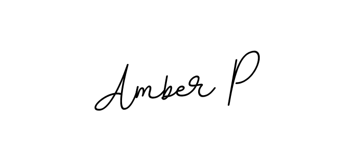 Make a beautiful signature design for name Amber P. With this signature (BallpointsItalic-DORy9) style, you can create a handwritten signature for free. Amber P signature style 11 images and pictures png