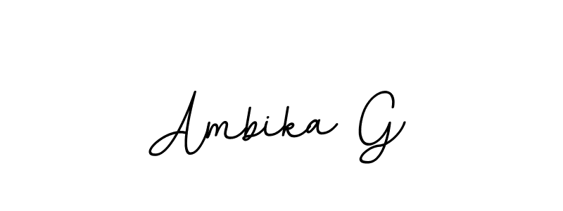 Create a beautiful signature design for name Ambika G. With this signature (BallpointsItalic-DORy9) fonts, you can make a handwritten signature for free. Ambika G signature style 11 images and pictures png