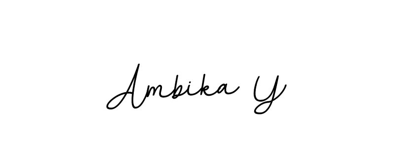 Use a signature maker to create a handwritten signature online. With this signature software, you can design (BallpointsItalic-DORy9) your own signature for name Ambika Y. Ambika Y signature style 11 images and pictures png