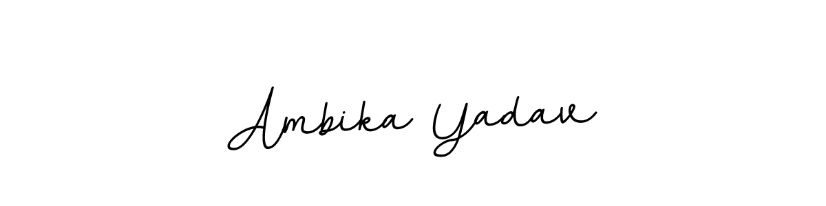 Use a signature maker to create a handwritten signature online. With this signature software, you can design (BallpointsItalic-DORy9) your own signature for name Ambika Yadav. Ambika Yadav signature style 11 images and pictures png