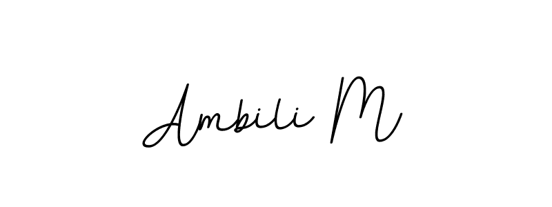 Also You can easily find your signature by using the search form. We will create Ambili M name handwritten signature images for you free of cost using BallpointsItalic-DORy9 sign style. Ambili M signature style 11 images and pictures png