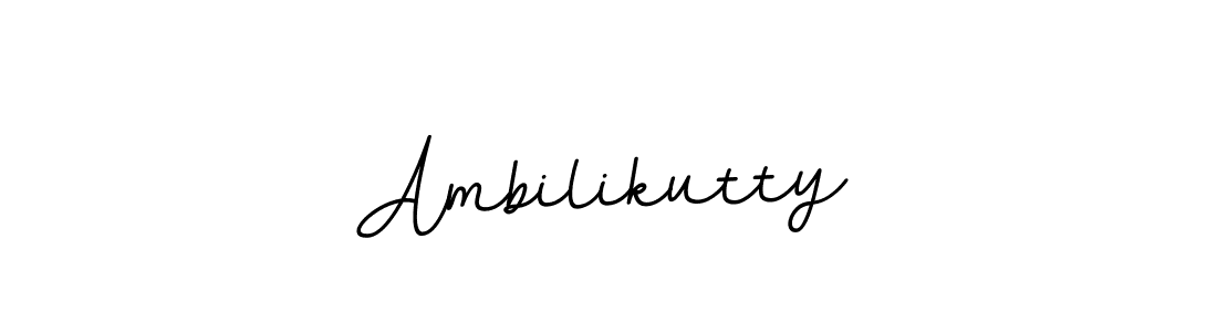 Create a beautiful signature design for name Ambilikutty. With this signature (BallpointsItalic-DORy9) fonts, you can make a handwritten signature for free. Ambilikutty signature style 11 images and pictures png