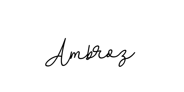 Design your own signature with our free online signature maker. With this signature software, you can create a handwritten (BallpointsItalic-DORy9) signature for name Ambroz. Ambroz signature style 11 images and pictures png