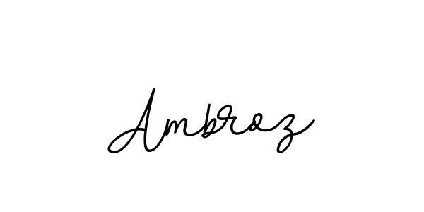 Design your own signature with our free online signature maker. With this signature software, you can create a handwritten (BallpointsItalic-DORy9) signature for name Ambroz. Ambroz signature style 11 images and pictures png