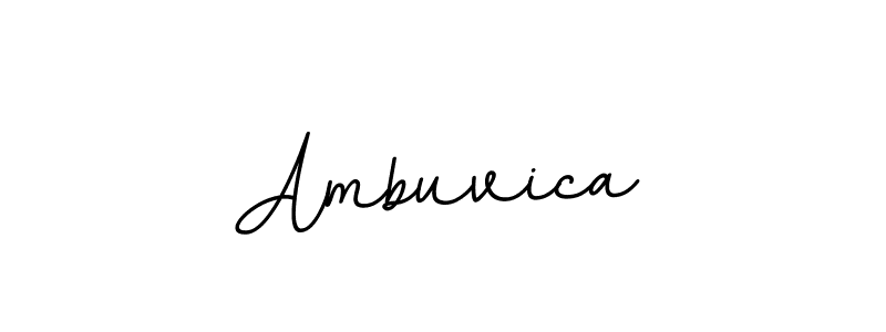 Design your own signature with our free online signature maker. With this signature software, you can create a handwritten (BallpointsItalic-DORy9) signature for name Ambuvica. Ambuvica signature style 11 images and pictures png