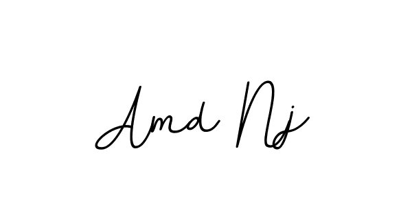 How to make Amd Nj name signature. Use BallpointsItalic-DORy9 style for creating short signs online. This is the latest handwritten sign. Amd Nj signature style 11 images and pictures png