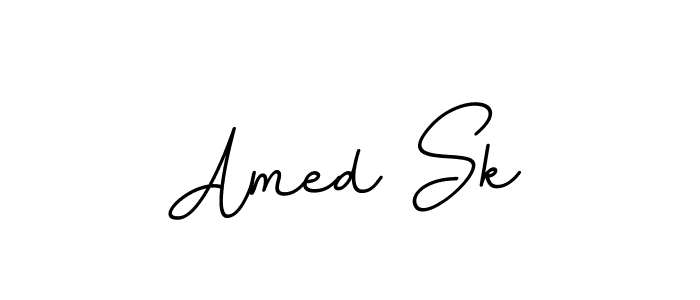 Make a beautiful signature design for name Amed Sk. With this signature (BallpointsItalic-DORy9) style, you can create a handwritten signature for free. Amed Sk signature style 11 images and pictures png