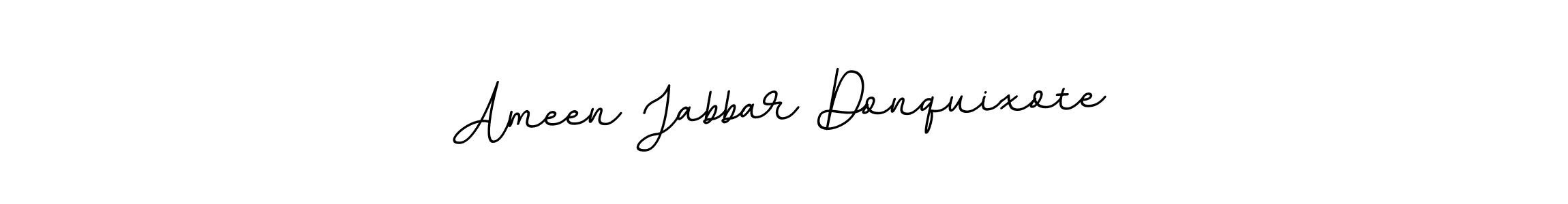 Make a beautiful signature design for name Ameen Jabbar Donquixote. With this signature (BallpointsItalic-DORy9) style, you can create a handwritten signature for free. Ameen Jabbar Donquixote signature style 11 images and pictures png