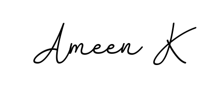 Transform the name Ameen K into a signature masterpiece using BallpointsItalic-DORy9 font. Ideal for photographers, artists, and creators looking for watermarks. Ameen K signature style 11 images and pictures png