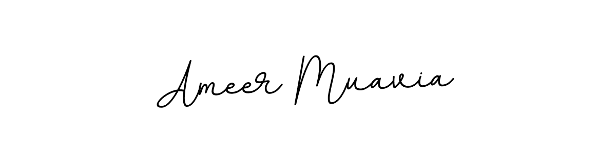 You should practise on your own different ways (BallpointsItalic-DORy9) to write your name (Ameer Muavia) in signature. don't let someone else do it for you. Ameer Muavia signature style 11 images and pictures png