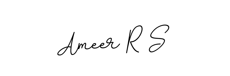 The best way (BallpointsItalic-DORy9) to make a short signature is to pick only two or three words in your name. The name Ameer R S include a total of six letters. For converting this name. Ameer R S signature style 11 images and pictures png