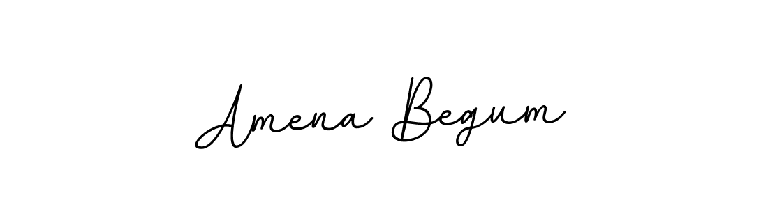 Use a signature maker to create a handwritten signature online. With this signature software, you can design (BallpointsItalic-DORy9) your own signature for name Amena Begum. Amena Begum signature style 11 images and pictures png