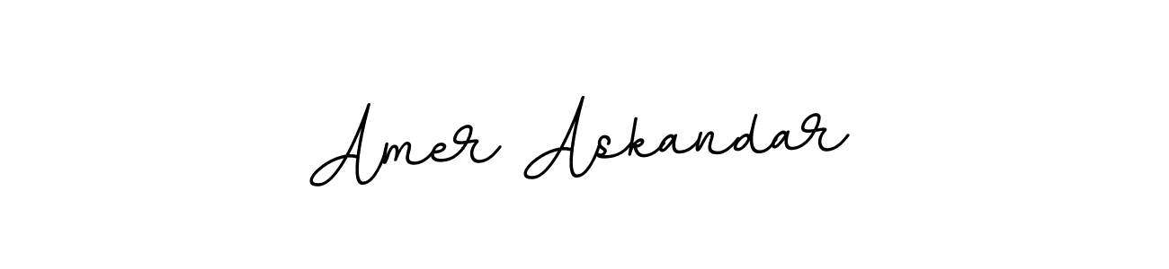 How to make Amer Askandar name signature. Use BallpointsItalic-DORy9 style for creating short signs online. This is the latest handwritten sign. Amer Askandar signature style 11 images and pictures png