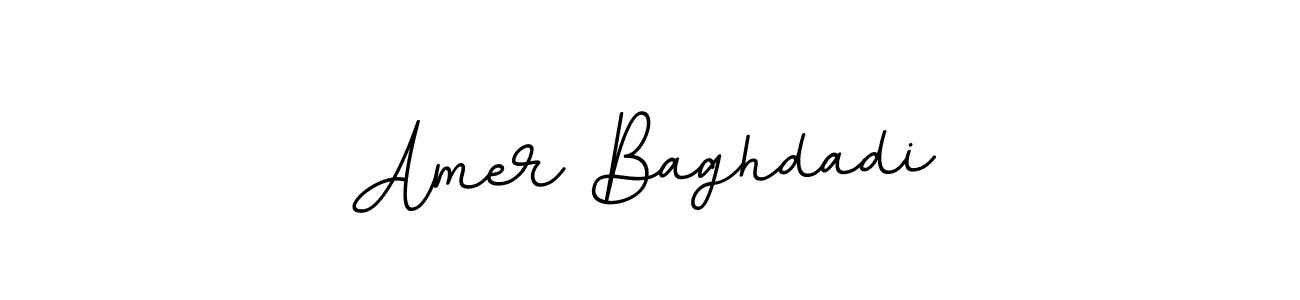 Create a beautiful signature design for name Amer Baghdadi. With this signature (BallpointsItalic-DORy9) fonts, you can make a handwritten signature for free. Amer Baghdadi signature style 11 images and pictures png