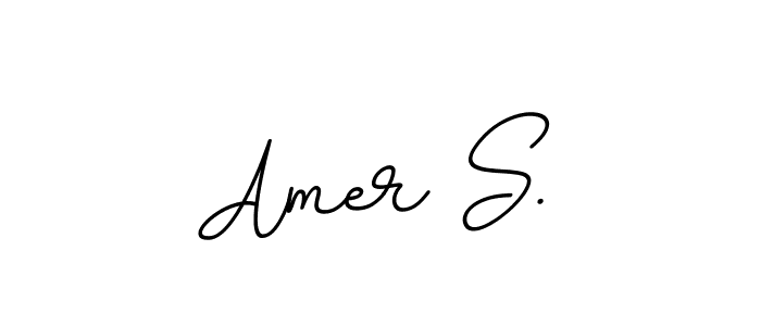 Use a signature maker to create a handwritten signature online. With this signature software, you can design (BallpointsItalic-DORy9) your own signature for name Amer S.. Amer S. signature style 11 images and pictures png