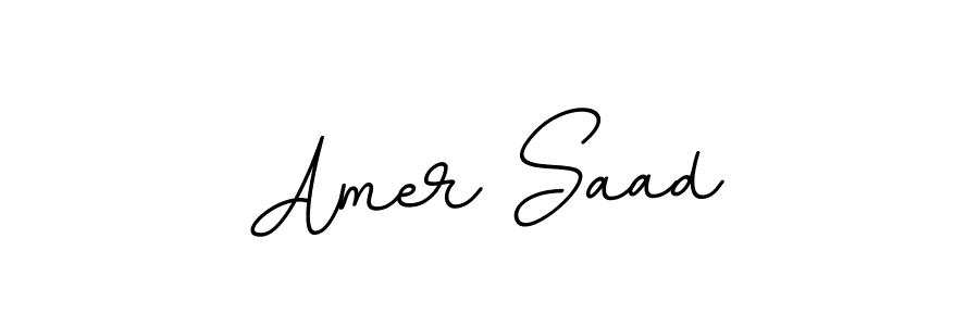 Make a beautiful signature design for name Amer Saad. With this signature (BallpointsItalic-DORy9) style, you can create a handwritten signature for free. Amer Saad signature style 11 images and pictures png