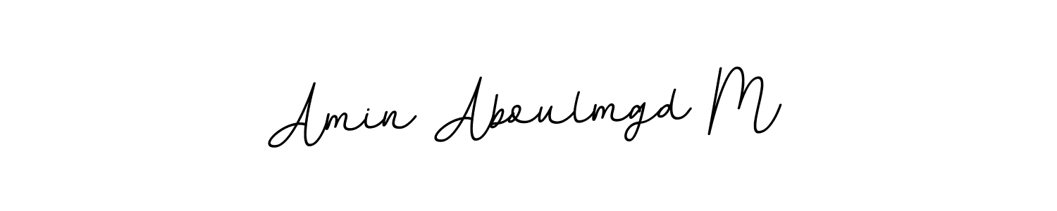 The best way (BallpointsItalic-DORy9) to make a short signature is to pick only two or three words in your name. The name Amin Aboulmgd M include a total of six letters. For converting this name. Amin Aboulmgd M signature style 11 images and pictures png