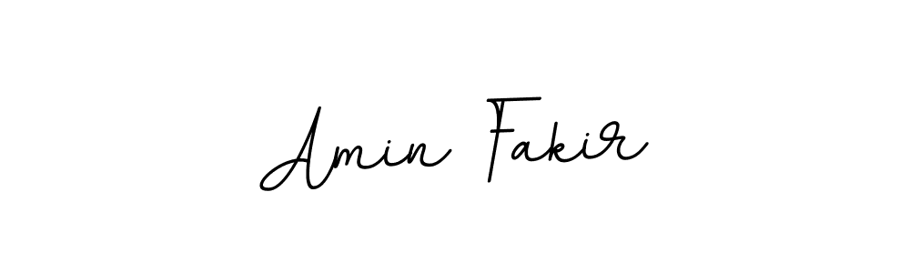 How to make Amin Fakir name signature. Use BallpointsItalic-DORy9 style for creating short signs online. This is the latest handwritten sign. Amin Fakir signature style 11 images and pictures png