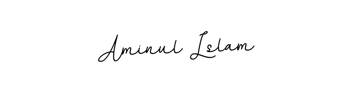 How to make Aminul Lslam name signature. Use BallpointsItalic-DORy9 style for creating short signs online. This is the latest handwritten sign. Aminul Lslam signature style 11 images and pictures png