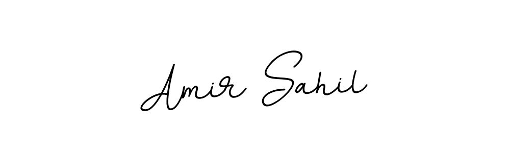 You should practise on your own different ways (BallpointsItalic-DORy9) to write your name (Amir Sahil) in signature. don't let someone else do it for you. Amir Sahil signature style 11 images and pictures png