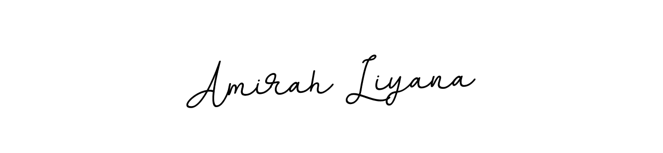 Make a beautiful signature design for name Amirah Liyana. With this signature (BallpointsItalic-DORy9) style, you can create a handwritten signature for free. Amirah Liyana signature style 11 images and pictures png