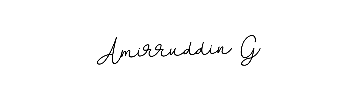 The best way (BallpointsItalic-DORy9) to make a short signature is to pick only two or three words in your name. The name Amirruddin G include a total of six letters. For converting this name. Amirruddin G signature style 11 images and pictures png