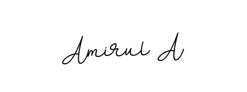 Amirul A stylish signature style. Best Handwritten Sign (BallpointsItalic-DORy9) for my name. Handwritten Signature Collection Ideas for my name Amirul A. Amirul A signature style 11 images and pictures png