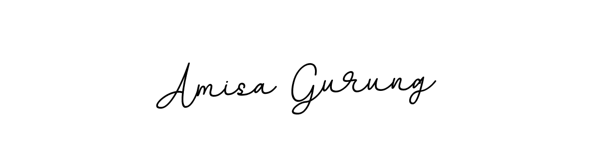 Make a beautiful signature design for name Amisa Gurung. With this signature (BallpointsItalic-DORy9) style, you can create a handwritten signature for free. Amisa Gurung signature style 11 images and pictures png