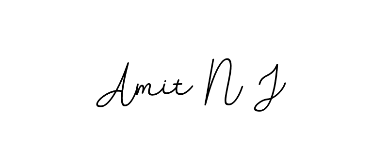 Create a beautiful signature design for name Amit N J. With this signature (BallpointsItalic-DORy9) fonts, you can make a handwritten signature for free. Amit N J signature style 11 images and pictures png