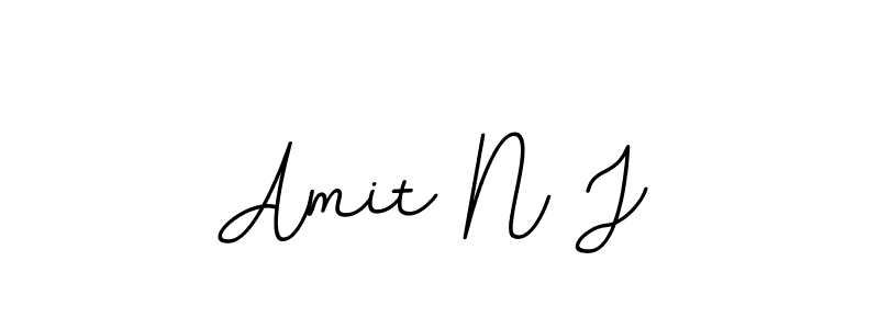 Make a beautiful signature design for name Amit N J. With this signature (BallpointsItalic-DORy9) style, you can create a handwritten signature for free. Amit N J signature style 11 images and pictures png