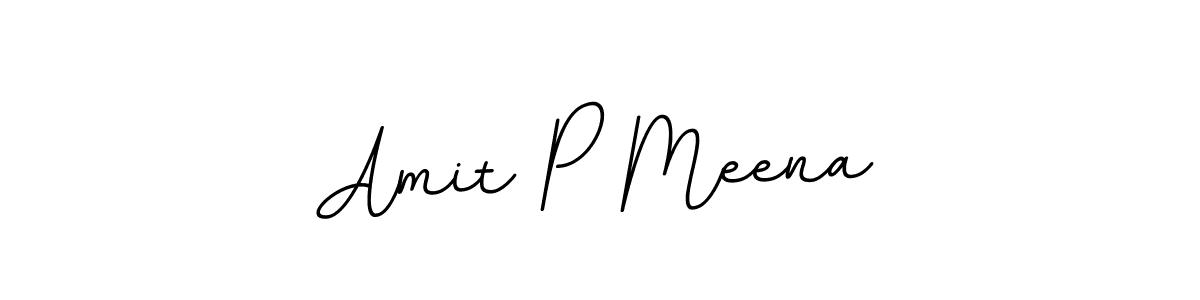 This is the best signature style for the Amit P Meena name. Also you like these signature font (BallpointsItalic-DORy9). Mix name signature. Amit P Meena signature style 11 images and pictures png