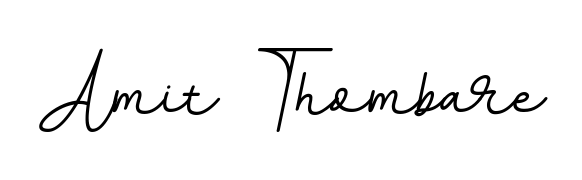 The best way (BallpointsItalic-DORy9) to make a short signature is to pick only two or three words in your name. For converting this name Amit Thombare. Amit Thombare signature style 11 images and pictures png