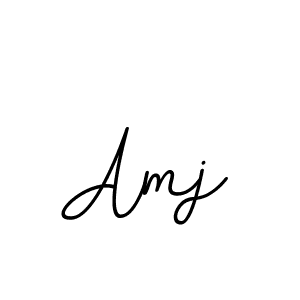 Design your own signature with our free online signature maker. With this signature software, you can create a handwritten (BallpointsItalic-DORy9) signature for name Amj. Amj signature style 11 images and pictures png