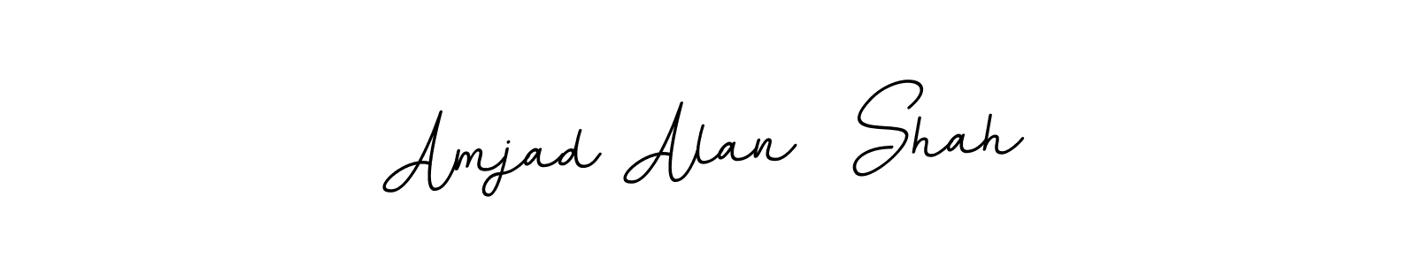 Make a beautiful signature design for name Amjad Alan  Shah. With this signature (BallpointsItalic-DORy9) style, you can create a handwritten signature for free. Amjad Alan  Shah signature style 11 images and pictures png