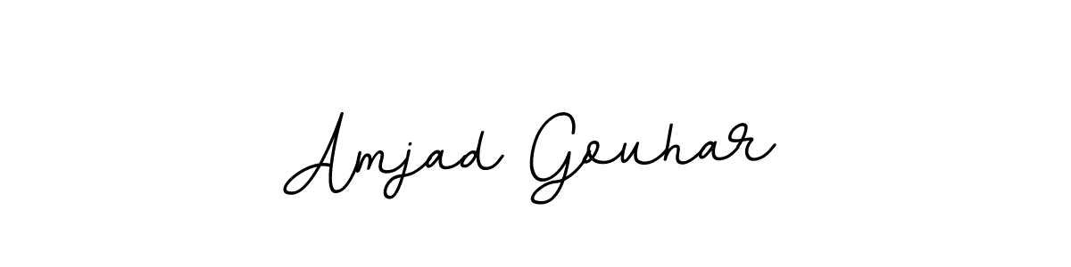 Use a signature maker to create a handwritten signature online. With this signature software, you can design (BallpointsItalic-DORy9) your own signature for name Amjad Gouhar. Amjad Gouhar signature style 11 images and pictures png