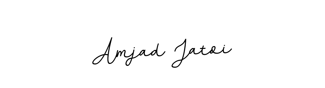 How to make Amjad Jatoi name signature. Use BallpointsItalic-DORy9 style for creating short signs online. This is the latest handwritten sign. Amjad Jatoi signature style 11 images and pictures png