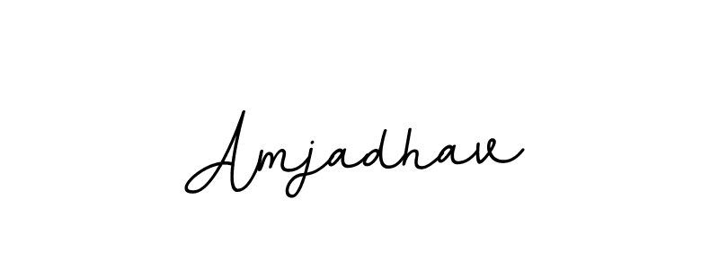 Amjadhav stylish signature style. Best Handwritten Sign (BallpointsItalic-DORy9) for my name. Handwritten Signature Collection Ideas for my name Amjadhav. Amjadhav signature style 11 images and pictures png