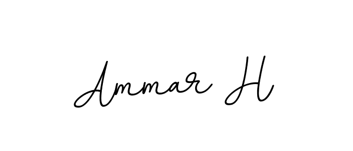 Design your own signature with our free online signature maker. With this signature software, you can create a handwritten (BallpointsItalic-DORy9) signature for name Ammar H. Ammar H signature style 11 images and pictures png