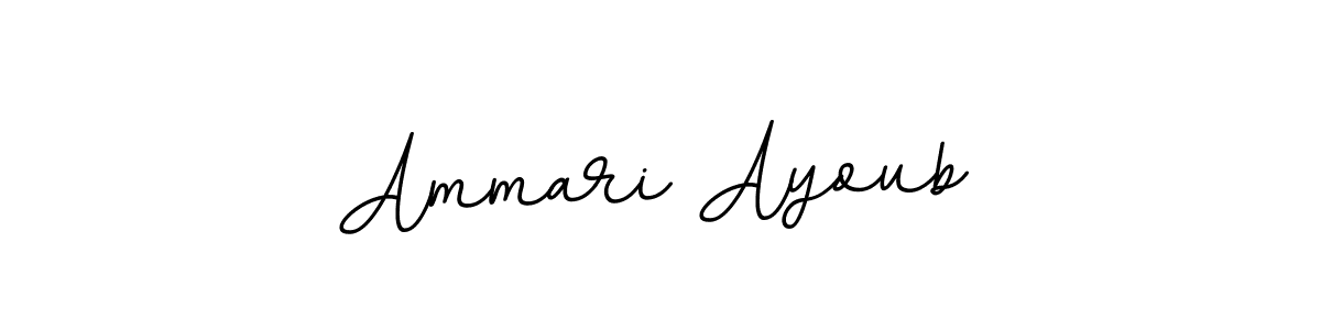 How to make Ammari Ayoub name signature. Use BallpointsItalic-DORy9 style for creating short signs online. This is the latest handwritten sign. Ammari Ayoub signature style 11 images and pictures png